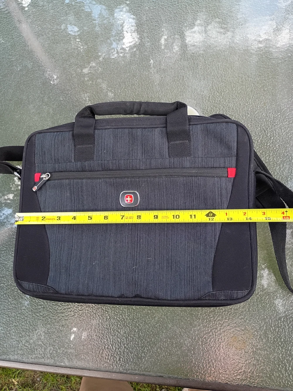 Wenger SwissGear Charcoal Grey Laptop Messenger Bag Briefcase 15
